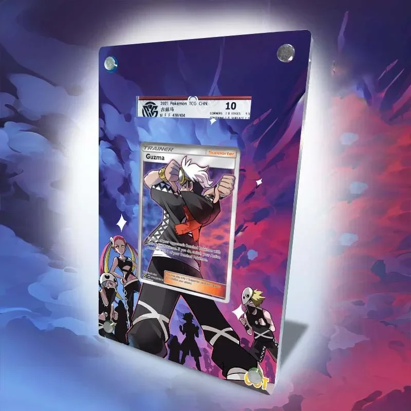 Pokemon Charizard Iono Ash Ketchum Acrylic Brick Shield Photo Display Box Self Made Classic Serie Anime Game Collection Card Toy