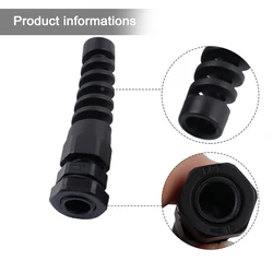 5pc PG7/PG9 M16/PG11 Soft Thread Cable Gland Connector Flexible Spiral Strain Relief Protector For Mechanical Control Boxes