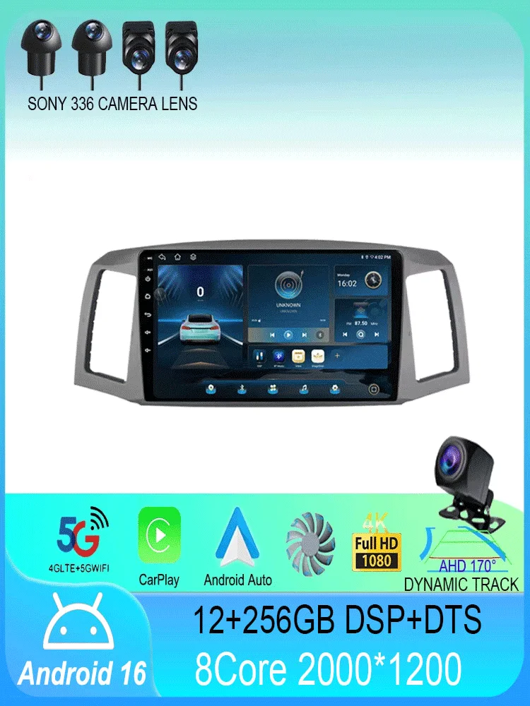 Jeep Grand Cherokee WK CarPlay/Android Auto Radio 2004-2007 product image