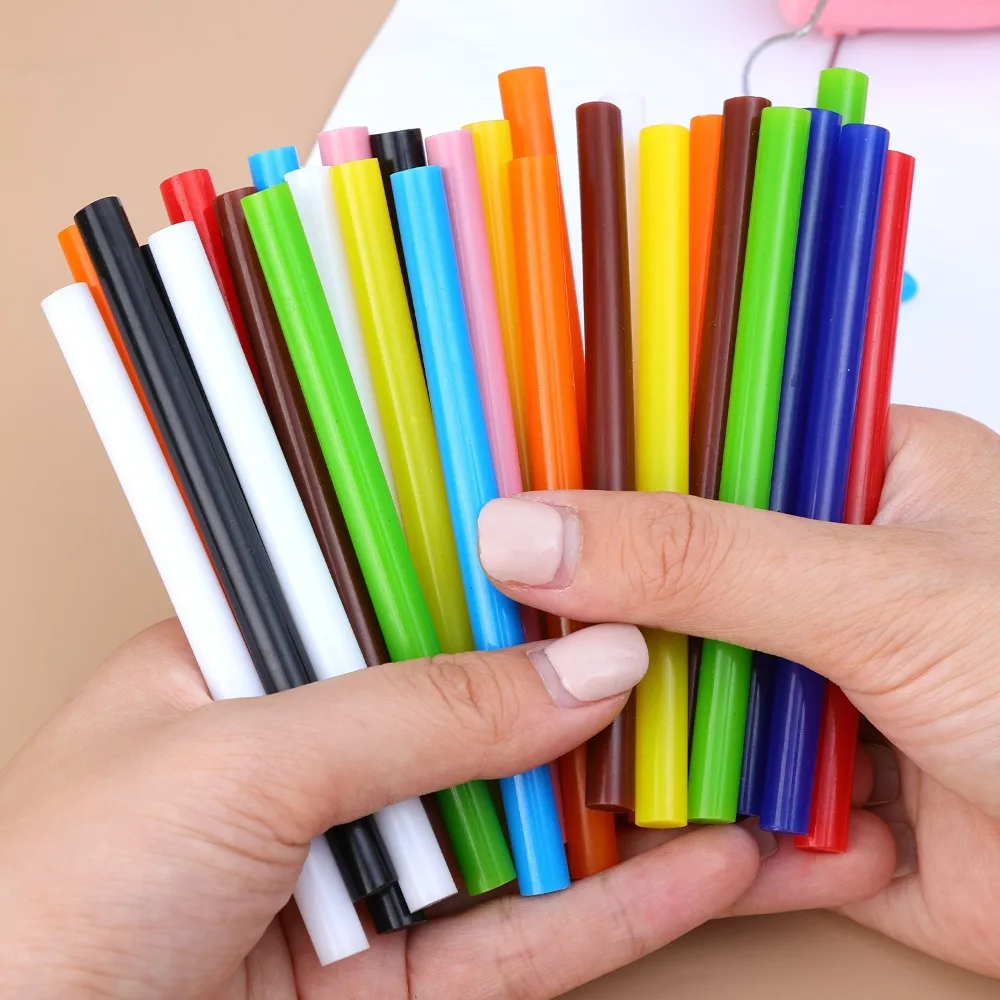 100-10 pçs multicolorido cola quente melt varas forte viscosidade cola paintless reparação tira pistola de cola quente diy ferramenta de reparo 7*100mm