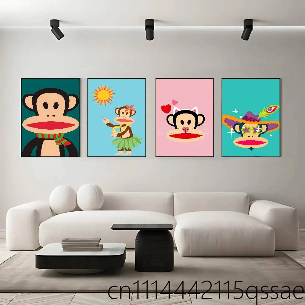 Cute P-Paul Frank Frameles Canvas Paint Decorative Art Printing Poster Image Home Living Room Bedroom