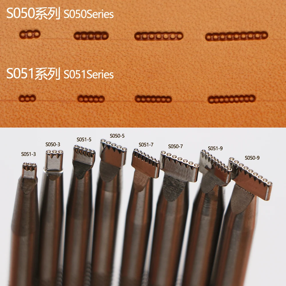 Leather Work Stamping Tool Background Row of dots Pattern S051 Stamp Leather Carving Craft Zhongjiang304 Stainless streel Stamps