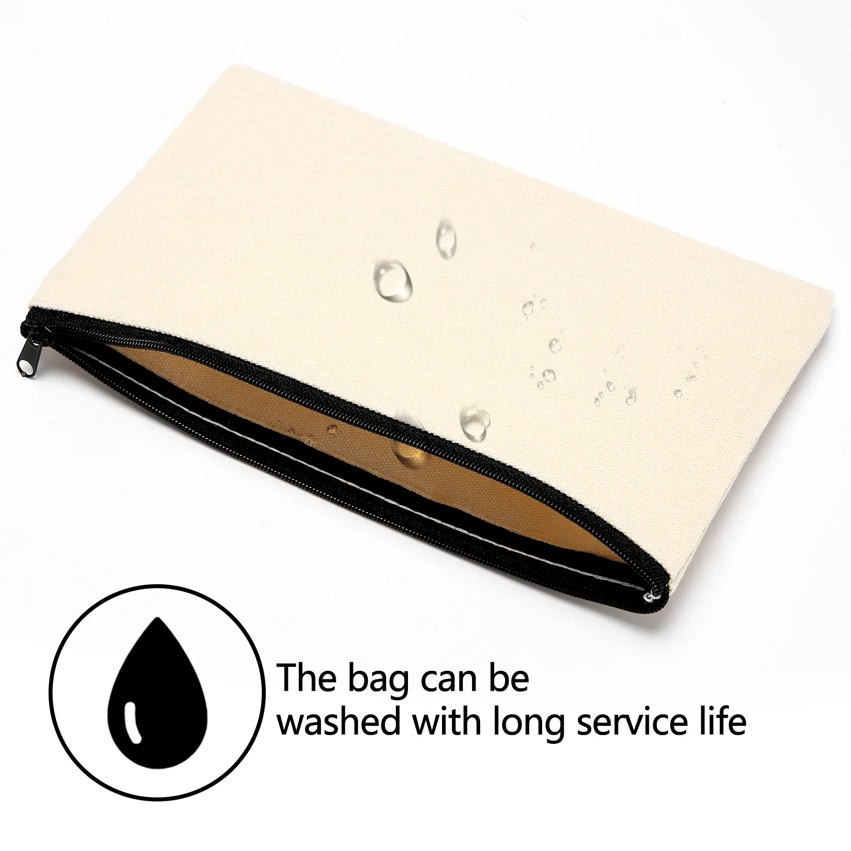 

A32P_Canvas Zip Bag Canvas Pencil Bag Canvas Cosmetic Bag DIY Craft Bag Cosmetic Bag Travel DIY Crafts School Cosmetic Bag 20