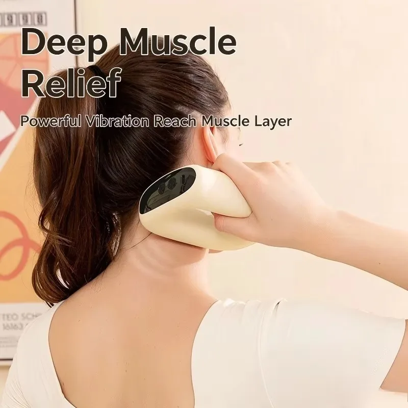 U Shape Fascia Ring Massager Vibration Shaping Device Shoulder Leg Muscle Relax Portable USB Rechargeable Fitness Massage Tool