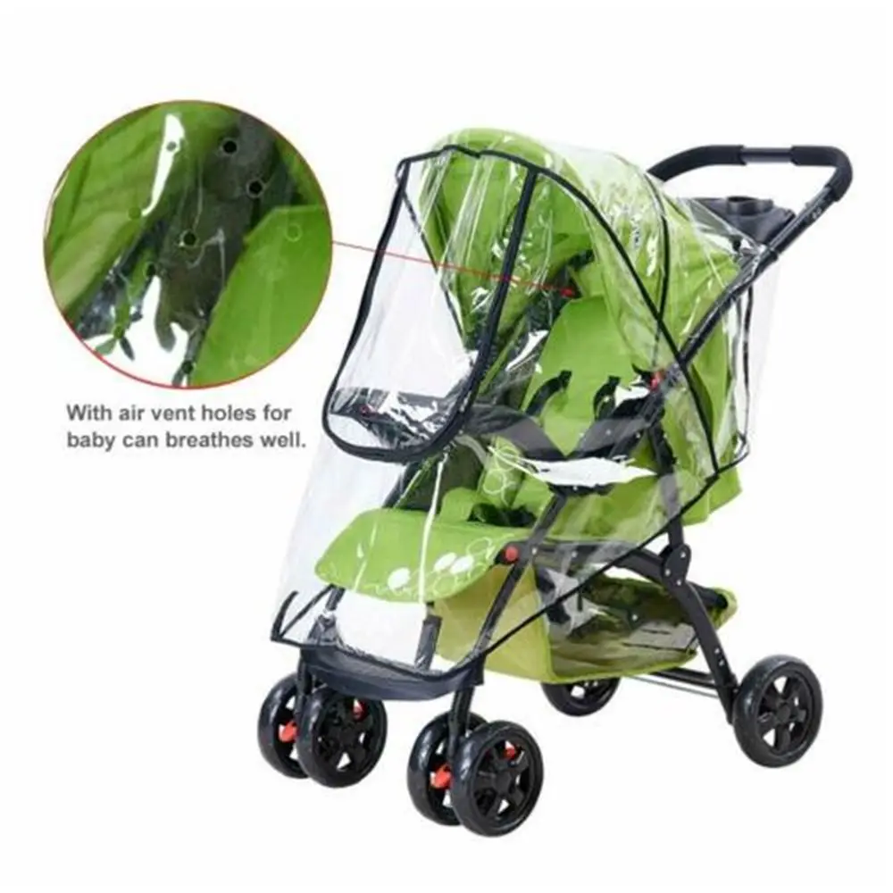 Pram Umbrella  Accessories Waterproof Pram Raincoat Buggy Raincover Stroller Rain Cover Pushchair Wind Shield Universal
