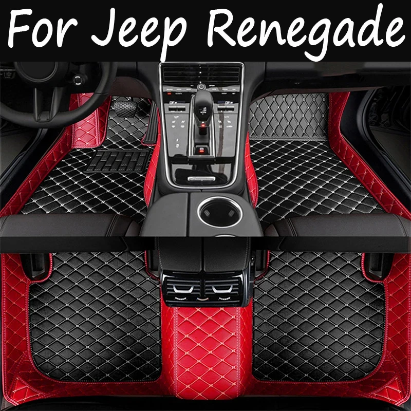 

Автомобильный роскошный кожаный напольный коврик на заказ для Jeep Renegade 2016, 2017, 2018, 2019, полный комплект, женские водонепроницаемые аксессуары