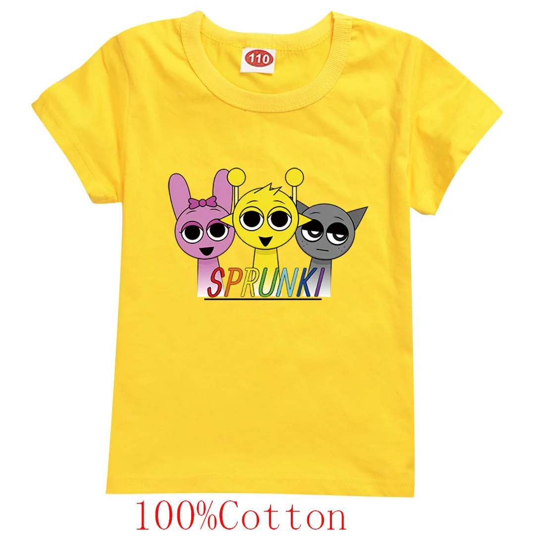 Camisetas Sprunki T Shirt Kids Horror Game Incredibox T-shirt Toddler Girls Short Sleeve Tops Boys Cartoon Clothes Children Tees