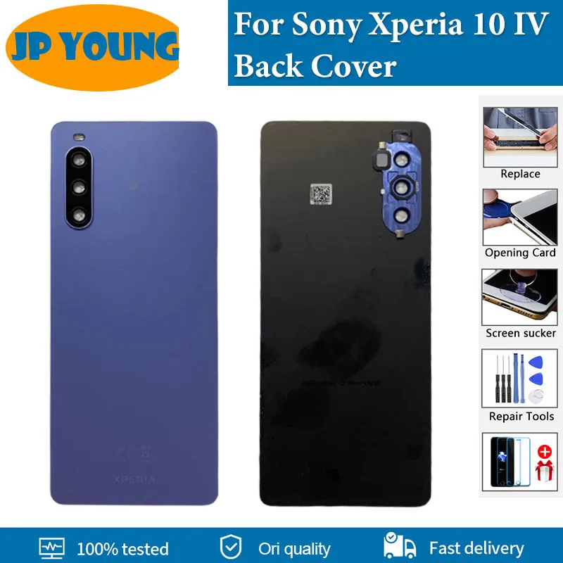 

AAA+ Quality Battery Back Cover For Sony Xperia 10 IV Rear Case Phone Shell with Camera Lens Housing Door For XQ-CC54 XQ-CC72