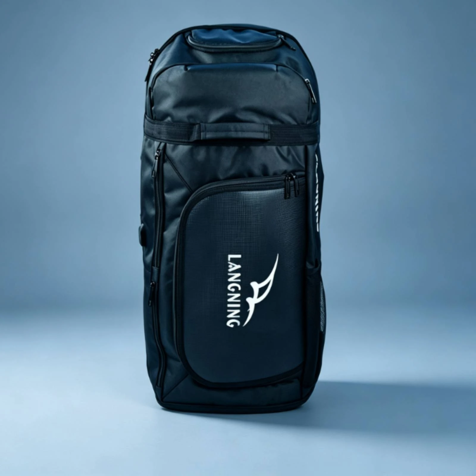 

Racket Backpack Long Tennis Backpack Badminton Bag Zippered Large Capacity for Gym