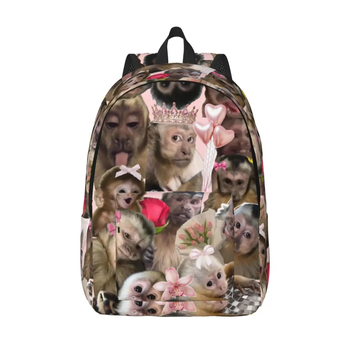 

Забавный мультяшный рюкзак с изображением обезьяны для подростков, уличный рюкзак для старшей школы, деловой рюкзак для мужчин и женщин, сумка через плечо для колледжа