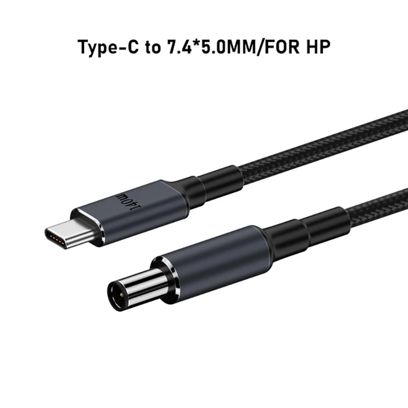 140W USB C PD Type C to DC5.5x2.5mm/6.0x3.7mm/7.4x5.0mm/5.5x2.1mm/4.5x3.0mm Conveter Adapter Cable Cord Line for Drop Shipping
