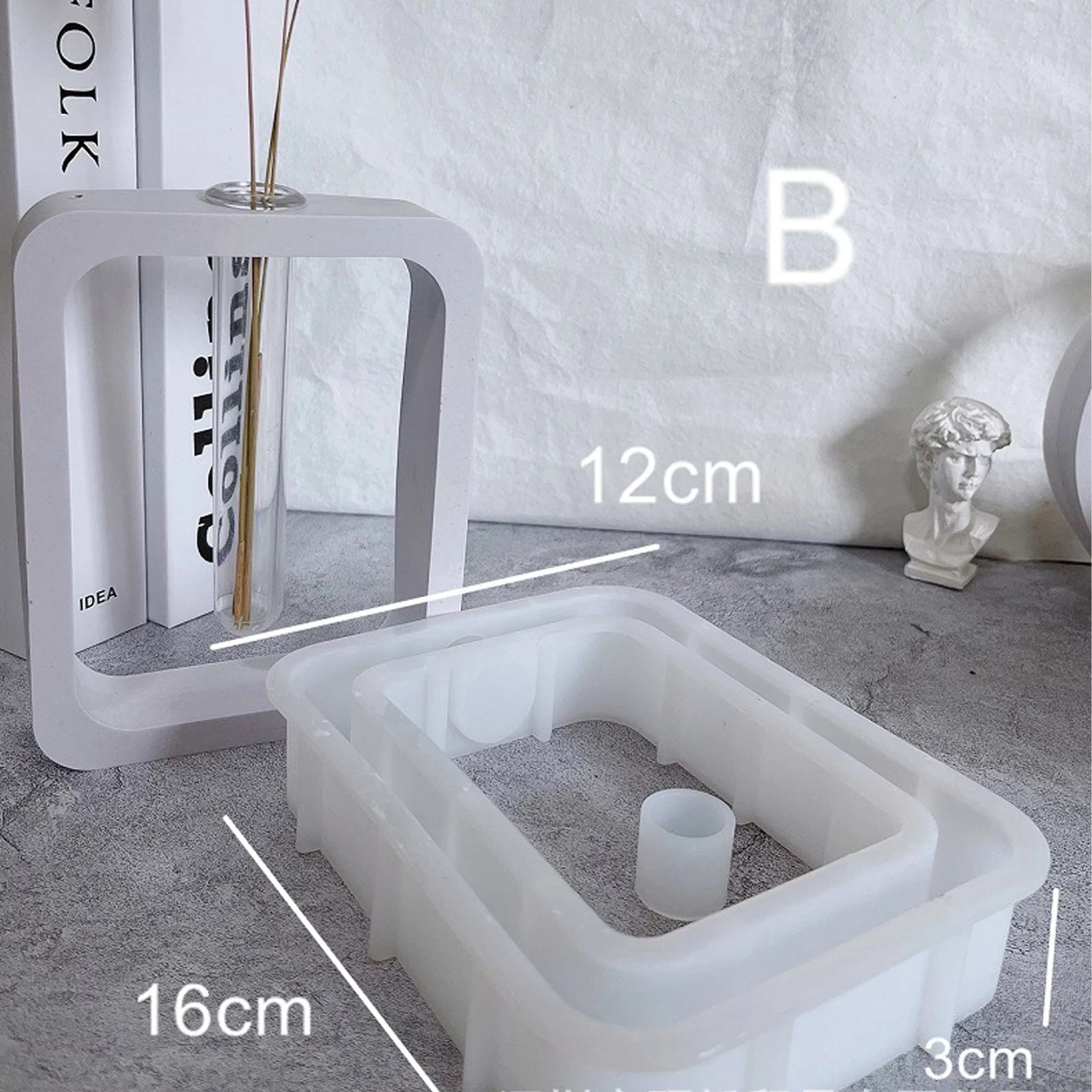 Arched Rectangular Round Hydroponic Gypsum Mould Irregular Plant Vase Silicone Mold DIY Hydroponic Vase Resin Mold Home Decor
