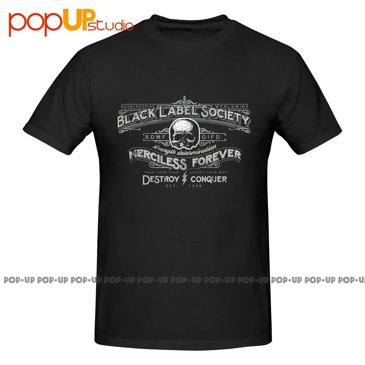 Black Label Society Merciless Forever Rock Official P-96 Shirt T-shirt Tee Top Fashion