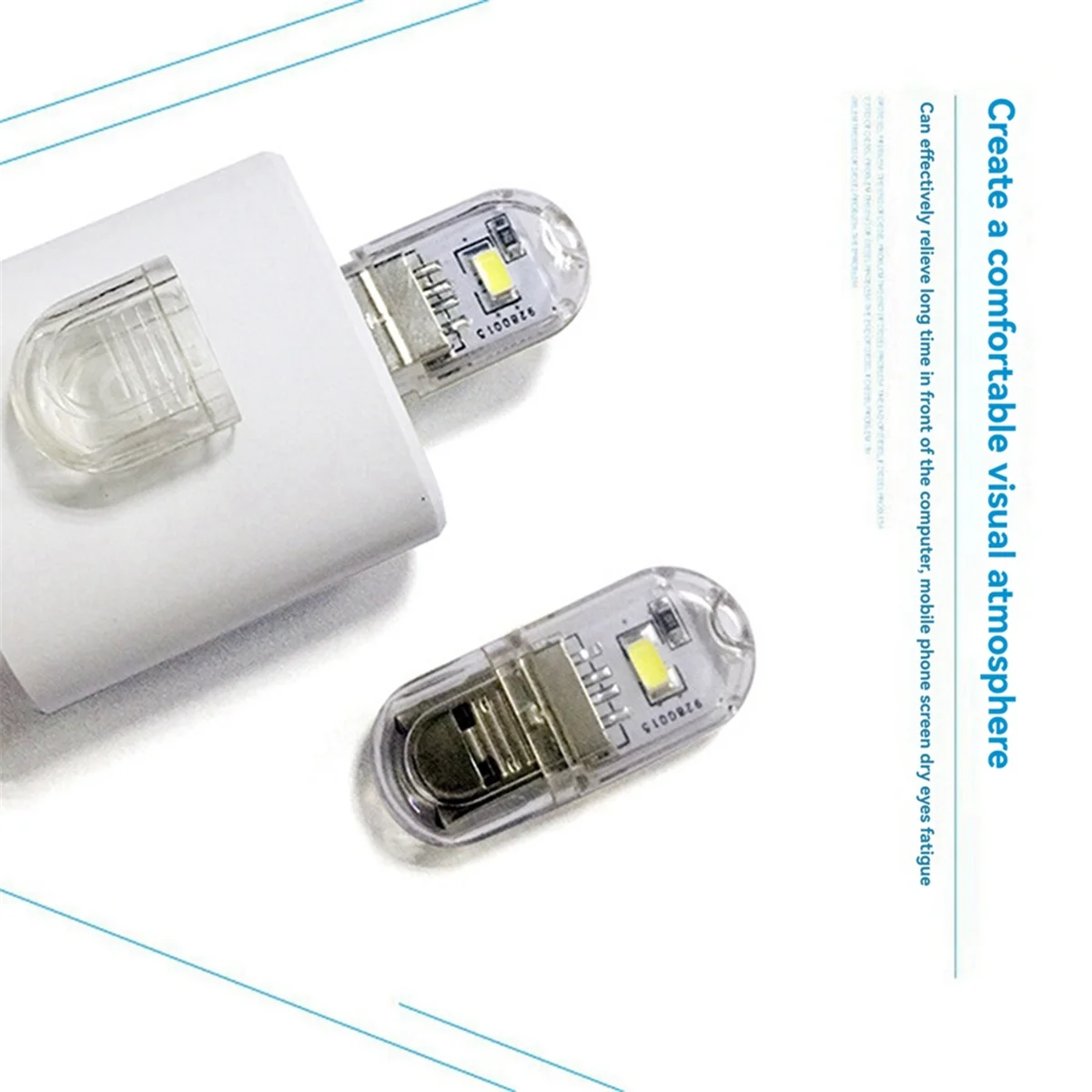 

Sust-aUSB LED Plug Lamp for Power Bank, Computer Mini Book Light Portable Night Light for Laptop Reading Warm