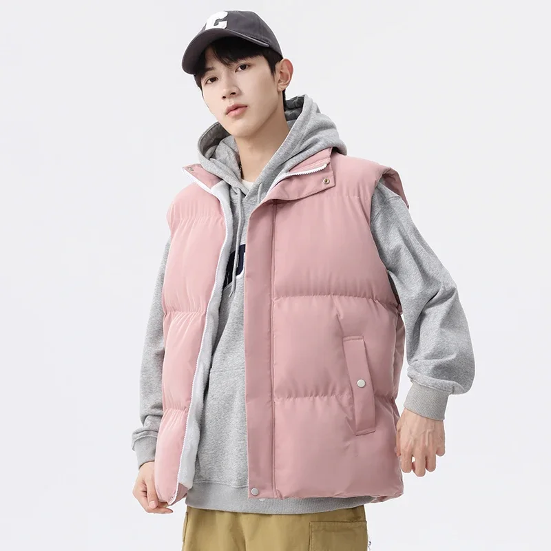 

Winter Autumn Lovers Down Warm Vest Casual Tiein Collar Windproof Warm Selected Fabric Soft Comfortable Version Slim Down Vest