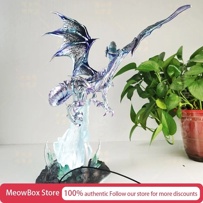 

45cm Yu-Gi-Oh Figure Blue-Eyes White Dragon Figures With Light Pvc Statue Model High Quality Collections Desk Decora Toys Gifts