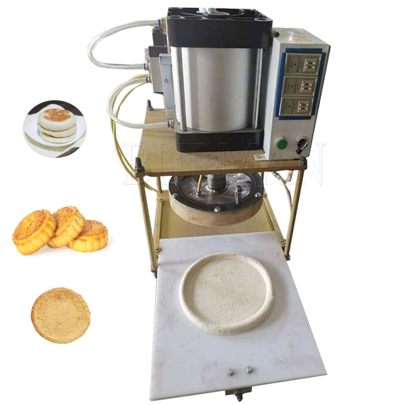 

Pneumatic Conveyor Type Pizza Dough Press Machine Naan Bread Making Pressing Tool Glutinous Rice Cake Forming Equipment