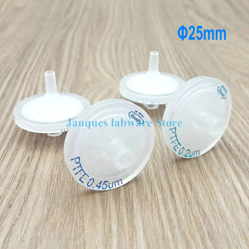 20pcs/lot 13mm 25mm Disposable Micro sample Filter with 0.2/0.45um hydrophobic PTFE Membrane Lab liquid chromatography (HPLC)