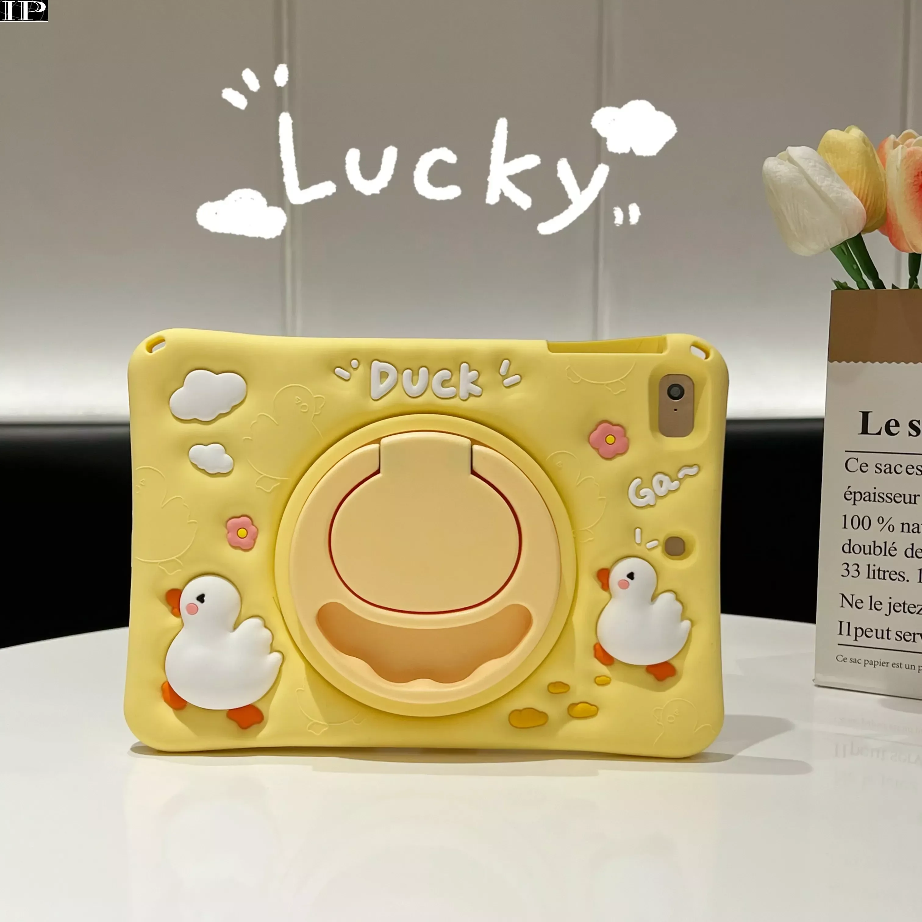 

For iPad Air 5 4 2022 360 Rotating Duck Stand Cover Case For iPad 10.2 7th 8th 9th 10th 2022 Mini 3 4 5 6 9.7 6th Pro 11 2021