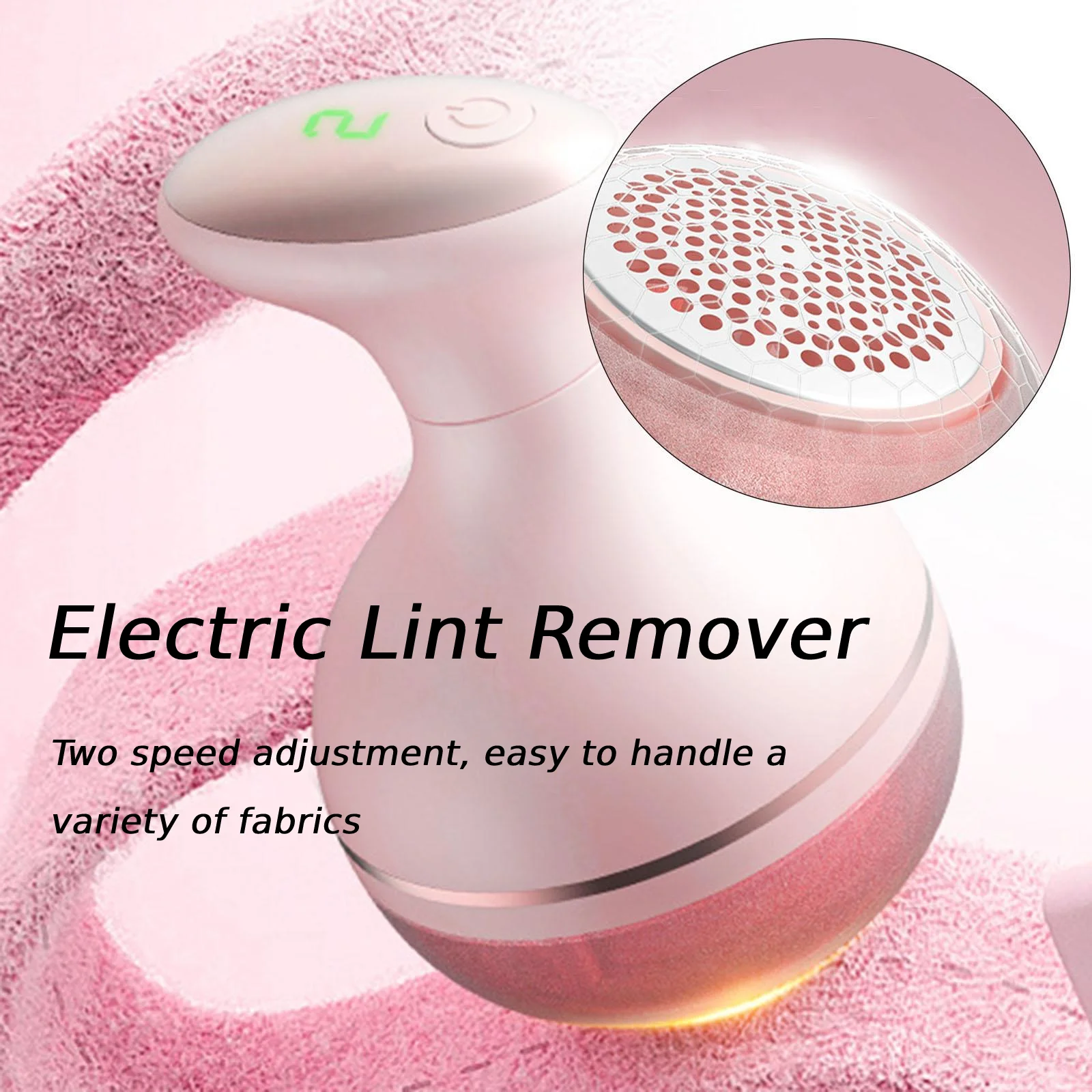 Fabric Shaver Sweater Shaver 6 Leaf Blade Electric Lint Remover Ergonomic Digital Display for Clothing Office Couch