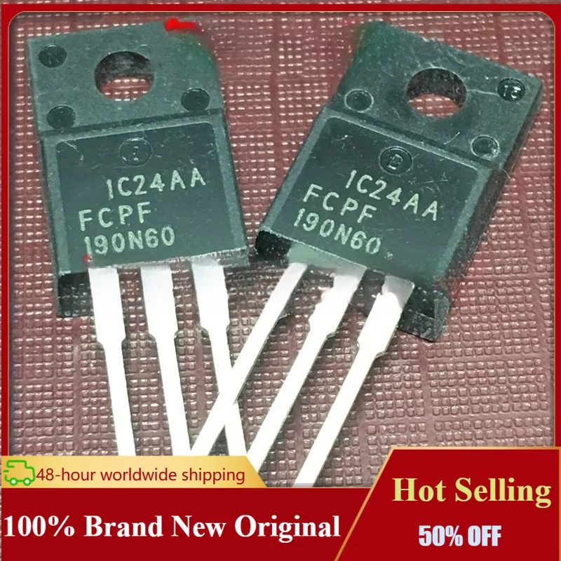 5-20PCS FCPF190N60 TO220F 190N60 Field Effect Tube 20.2A 600V TO-220F Tertiary Tube  IC