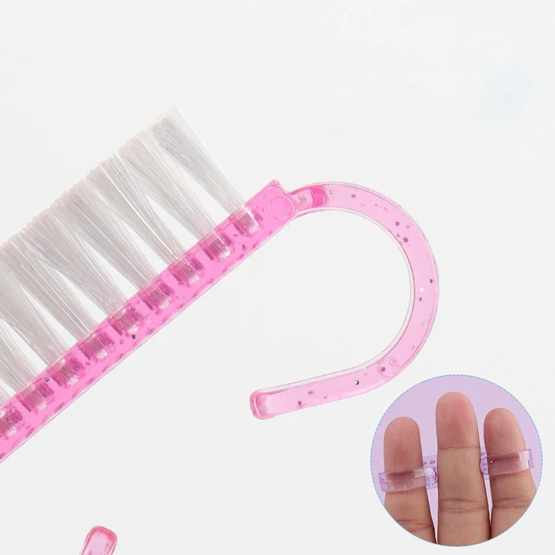 5 Teile/satz Farbe Zufällig Heiße Verkäufe Nagel Reinigung Sauber Pinsel Werkzeug Datei Maniküre Pediküre Weiche Entfernen