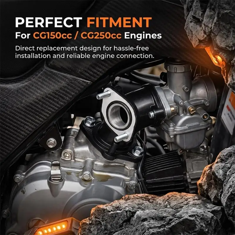 Threaded Mount Carburetor Joint 27 Mm Plastic Manifold Replacement Part for CG150/250Cc Motorcycle Service and Engine Link Work