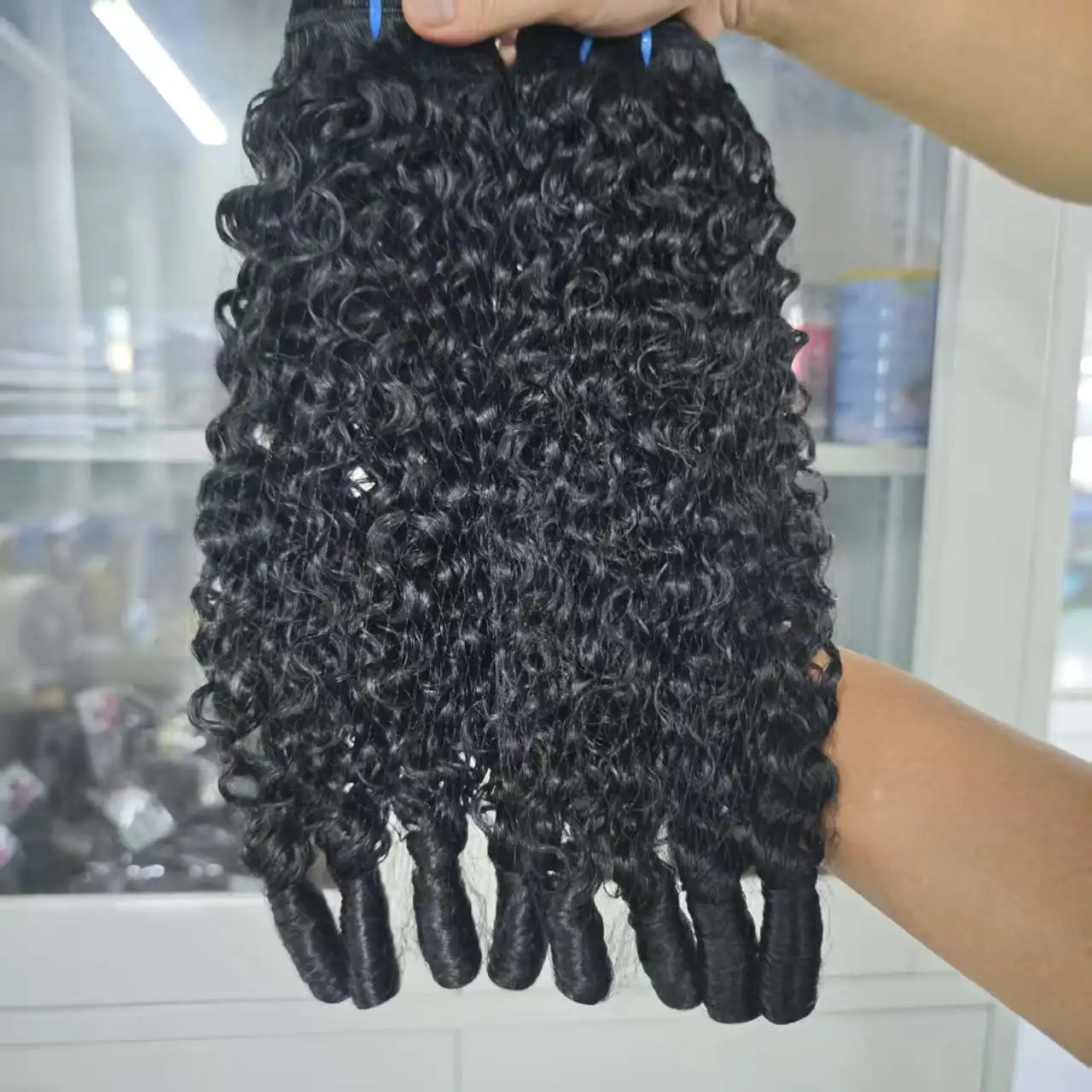 12A البورمية Pix تجعيد الشعر حزم الشعر البشري صفقات الفيتنامية الخام شعر بشري لعذراء نسج حزمة المحيط دوامة مجعد الشعر حزم #3