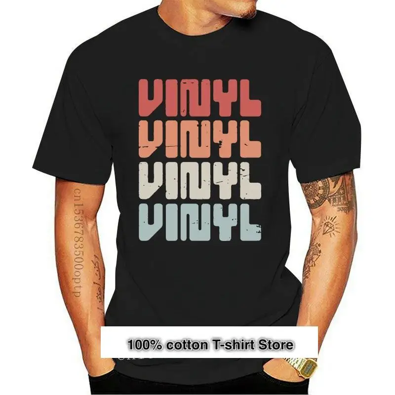 Camiseta Retro de los 70 para hombre y mujer, camiseta Unisex con texto de grabación de vinilo, top