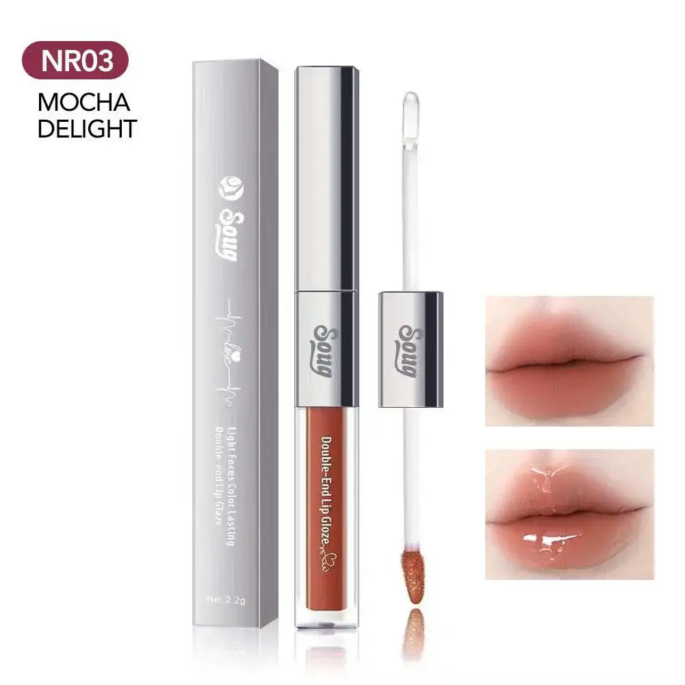 Nieuwe 3-in-1 Matte Lipglaze Lip Liner Hydrateren Clear Lip Oil Set Cosmetica Waterdicht langdurige Plumer Spiegel Lippen Glans set