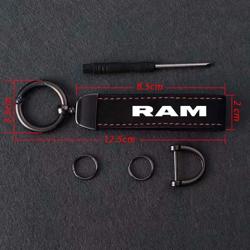 Car Key Ring New Classic Vintage suede Leather Keychain Men Women Personality Fashion Leather For Dodge RAM Car Accessories
