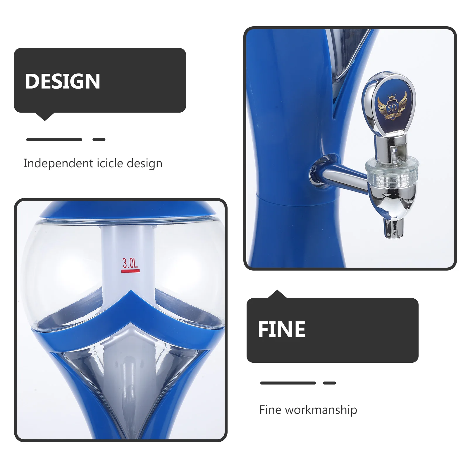 

1pc Beverage Dispenser Creative Faucet Drink Distributor Leak-Proof Ice Chilled Beer Wine Cocktail Party Home Bar Summer Camp