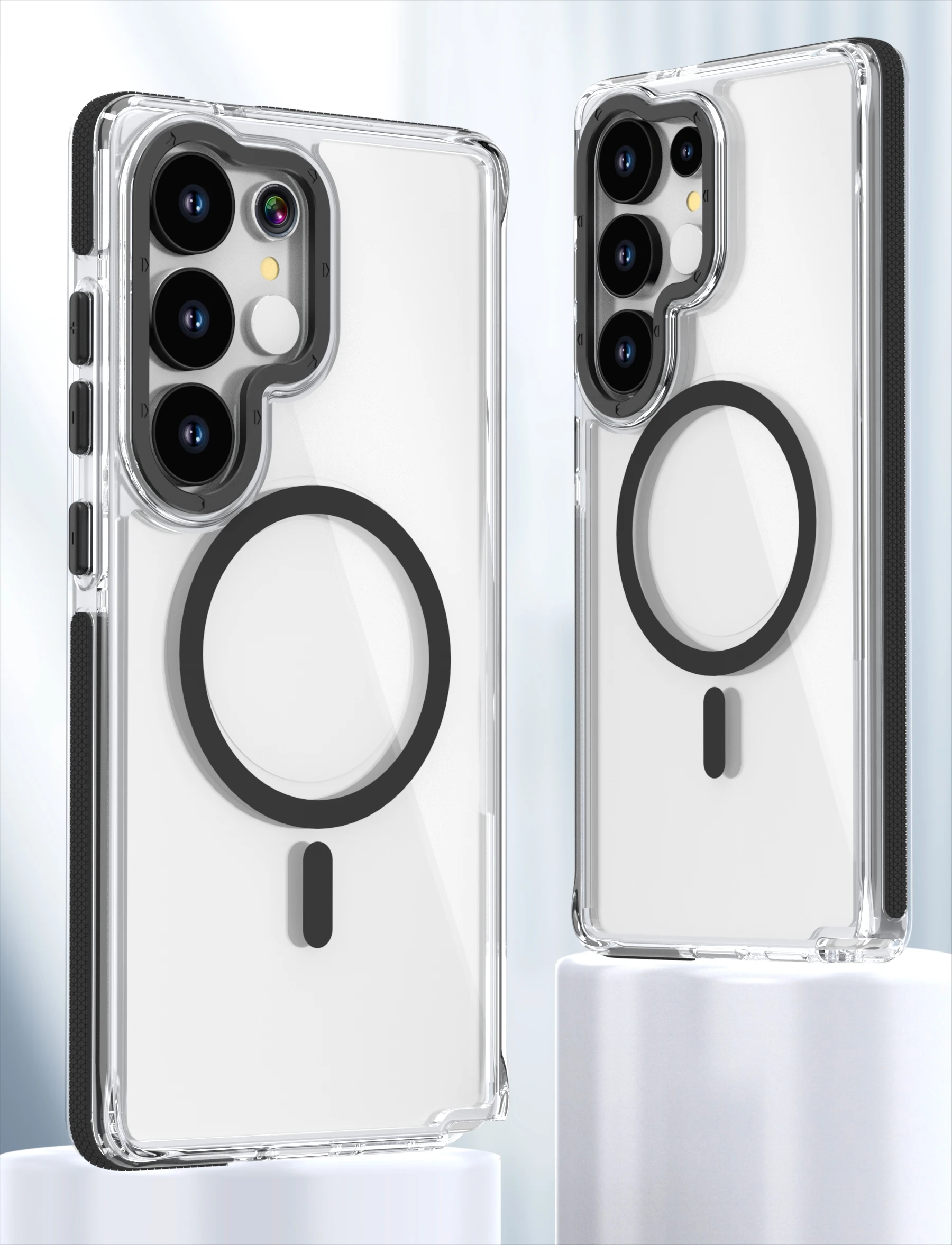 

High Transparency Magnetic Phone Case for Samsung Galaxy S25 S24 S23 Ultra S21 FE A56 A36 A26 A53 Magnetic Bracket Cover