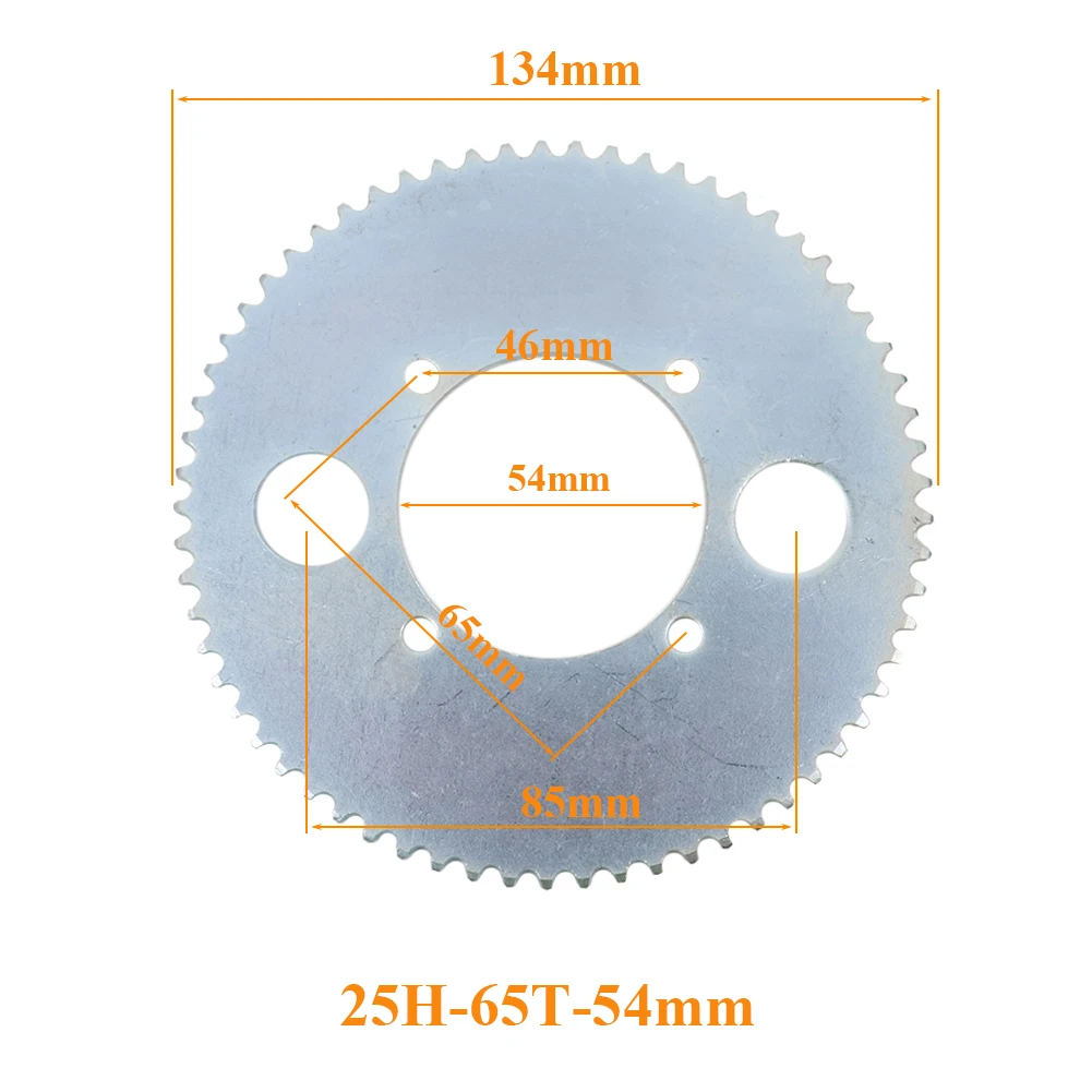 25H 65T 80T Tooth 54MM Rear Sprocket for 47CC 49CC Mini Moto ATV Quad Dirt Pit Pocket Bike Motorcycle Accessory