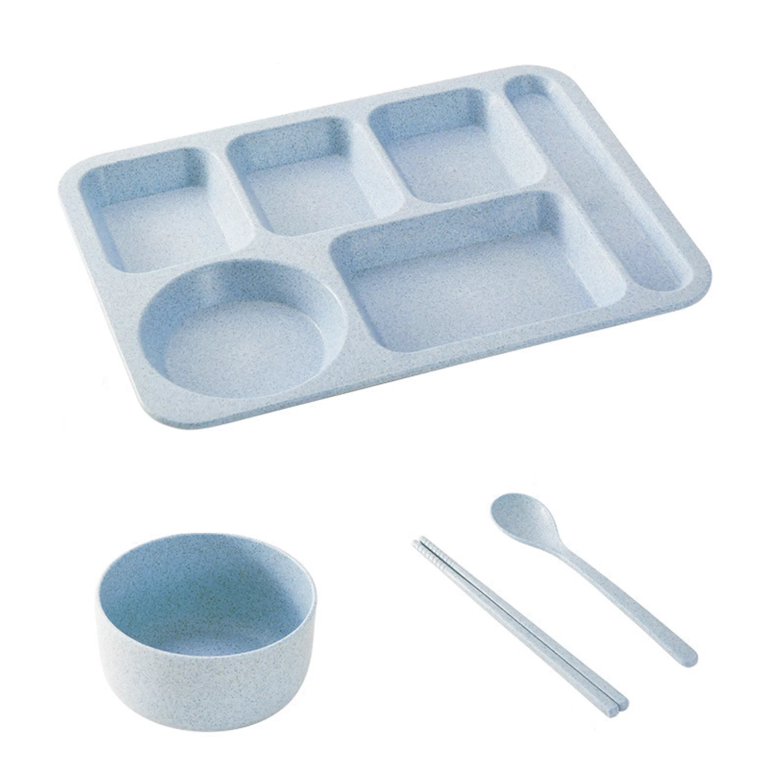 

Dinner Divided Plates Lunch Divided Plate Food Control 5 Compartments Tray Tableware Dish Diet Lunch Tray Picnic Food Container