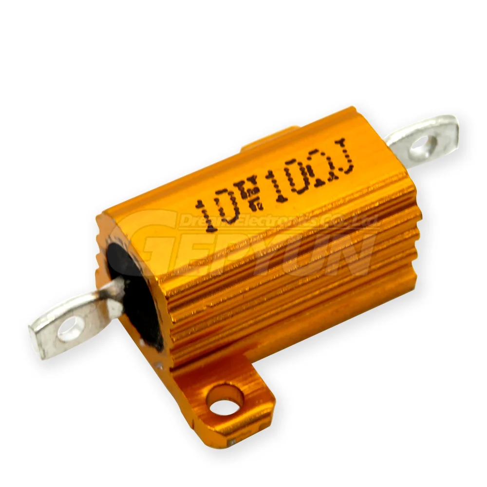 5W 10W Aluminum Power Metal Shell Case Wirewound Resistor RX24 0.1 ~ 10K 0.5 1 2 3 5 6 8 10 20 100 150 200 300 500 1K 5K 10K ohm