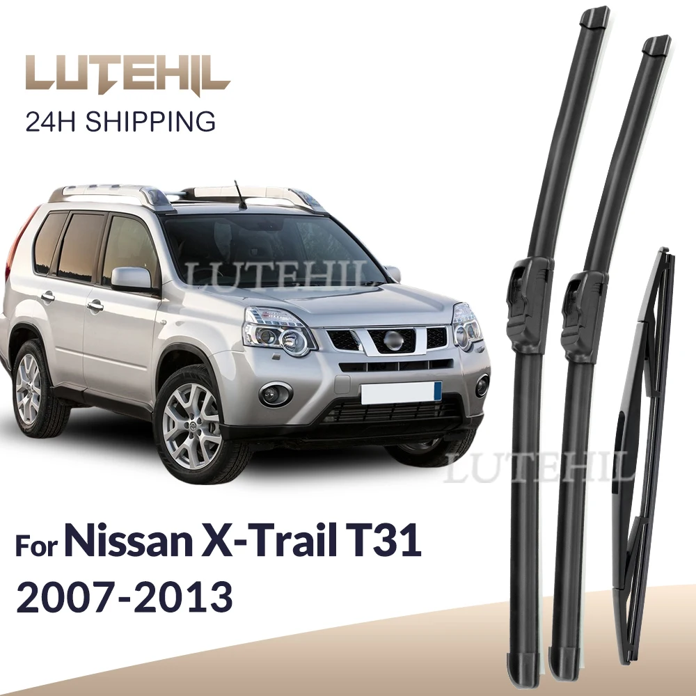 

For Nissan X-Trail T31 2007-2013 2008 2009 2010 2011 2012 Wiper Front&Rear Wiper Blades Windshield Windscreen Window 24"+16"+14"