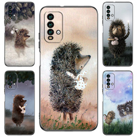 Hedgehog in the Fog Black Silicone Phone Case For Redmi 10 Prime A1 A2 Plus K30 K40 Gaming K60 Pro 9 9A 9C 9T 10A 10C 12 12C 13C