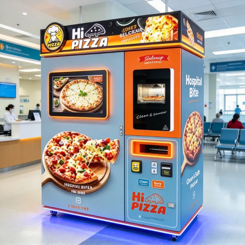 Fully Automatic Self Service Coin Operated Pizza Vending Machine Smart Trading Card Parcel Delivery Vendor Supplier Customized