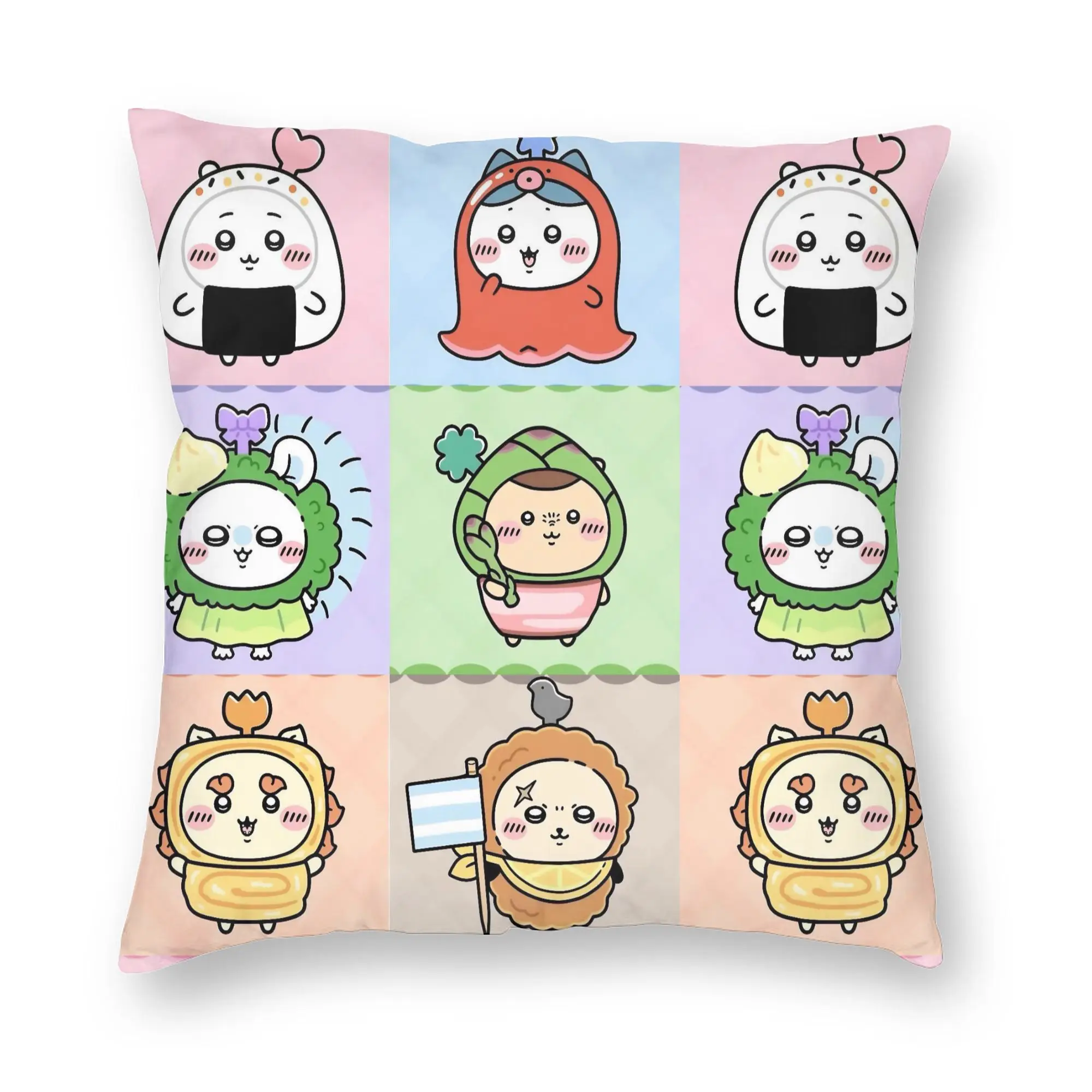 Chiikawas Hachiware Usagi Kawaii Anime Pillowcase Printed Polyester Cushion Cover Decoration  Pillow Case Cover Sofa Square