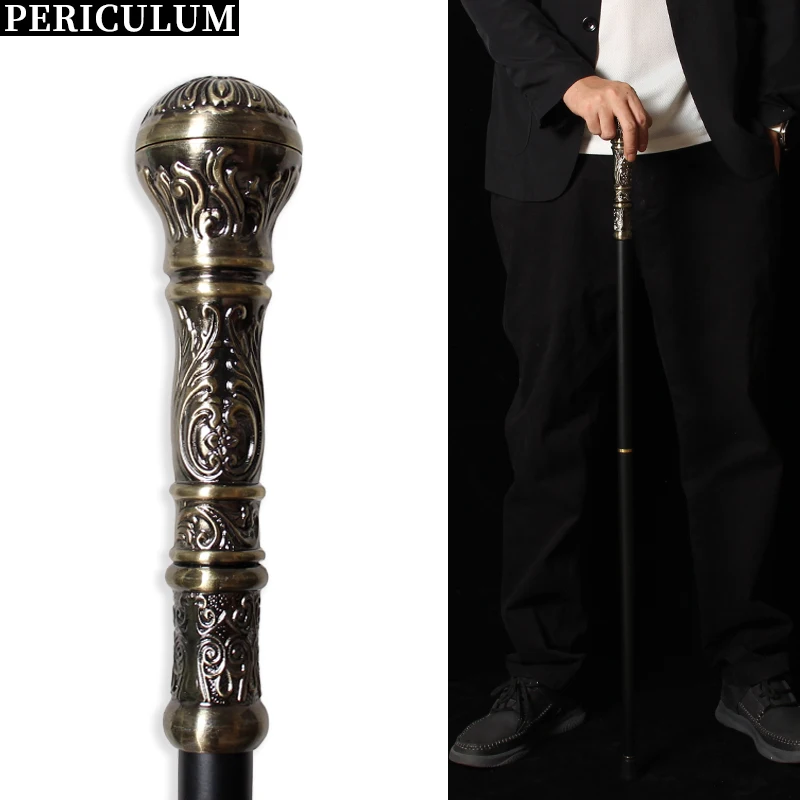عصا المشي العتيقة البرونزية القابلة للفصل، عصا إضاءة فاخرة أنيقة عتيقة للرجال والنساء، إكسسوارات الحفلات