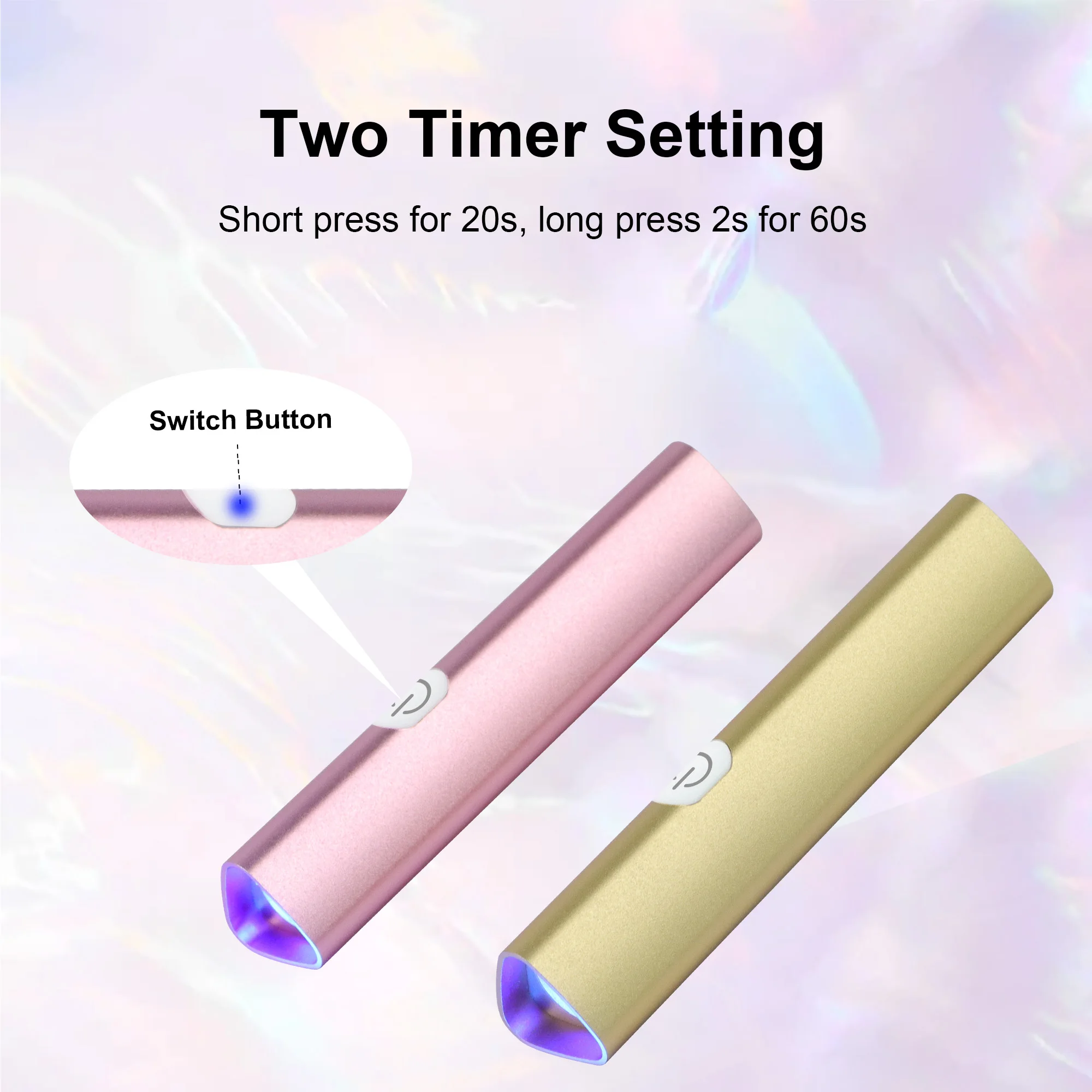 Mini lampe Portable en alliage d'aluminium pour Salon de Nail Art, tête de manucure, sèche-ongles Usb, lampe Uv pour usage domestique en Salon, vente en gros