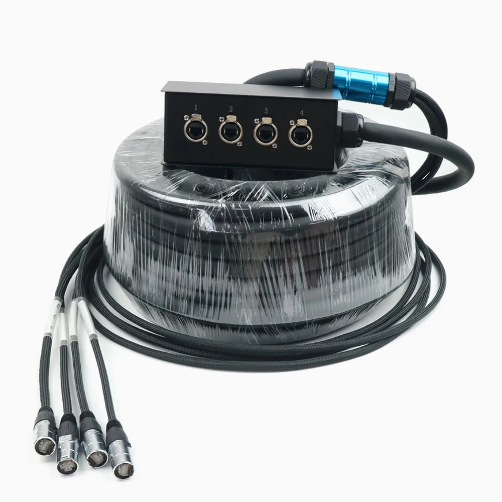 

4-х многоканальный змеиный кабель CAT6 для AV-почтий SF/TP, двойной экран, многожильный гигабит из чистой меди RJ45, светодиодный экран