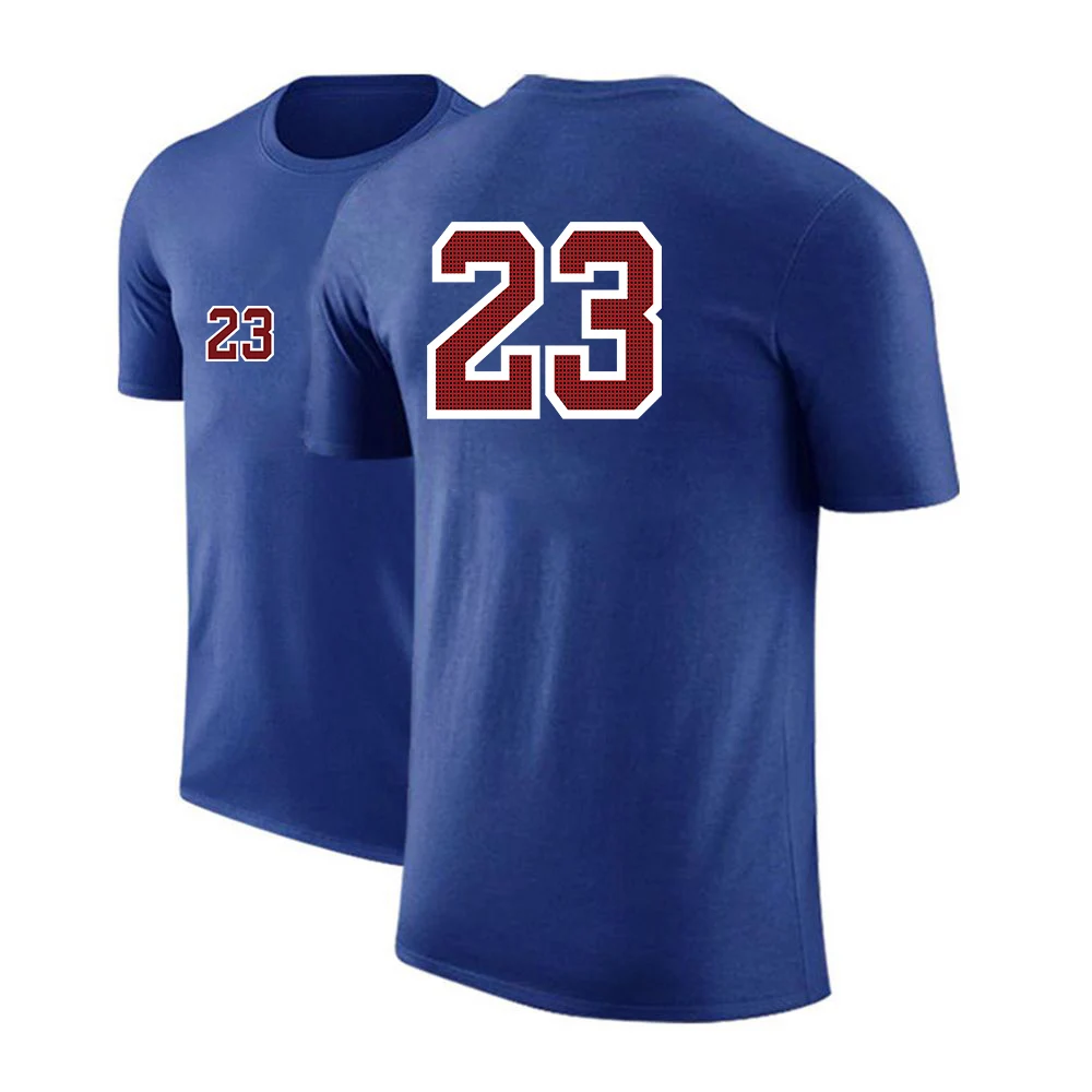 2025 Summer Men's JDN 23 Letter Basketball Players Logo Printed Classic Solid Color Popular Comfortable Breathable Short Sleeved