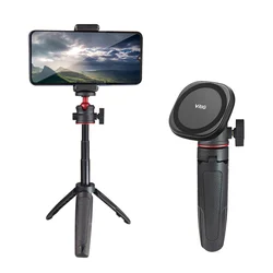 New Magnetic Extend Selfie Stick Tripod with Phone Holder 360 Ballhead Phone Tripod Stand for MagSafe iPhone 14 13 12 Series