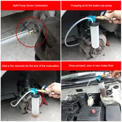 5-1PCS Car Brake Fluid Oil Change Tool Hydraulic Clutch Oil Bleeder Oil Change Pump Empty Exchange Drained Kit For Motorcycle