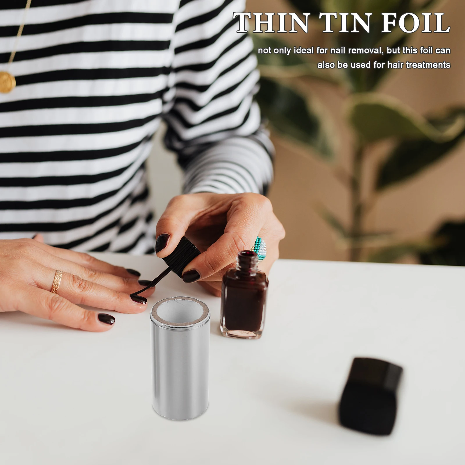 

2 Rolls Removal Tools Foil 3M Thin Gel Polish Remover Wraps Silver Tin Gel Polish Foil Nail Supplies