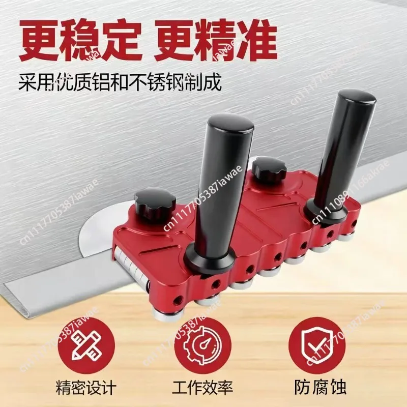 Multi-roller convenient metal plate folding hardware processing manual multi-function double disc bending device