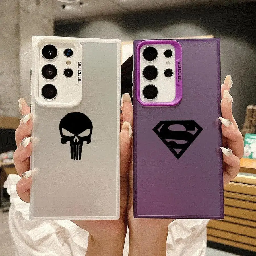 Marvel Punisher Phone Case for Realme C15 C20 C21 C21Y C31 C33 C35 C53 C55 8 8i 9i 10 11 Pro 12 Colorful Silver Cover