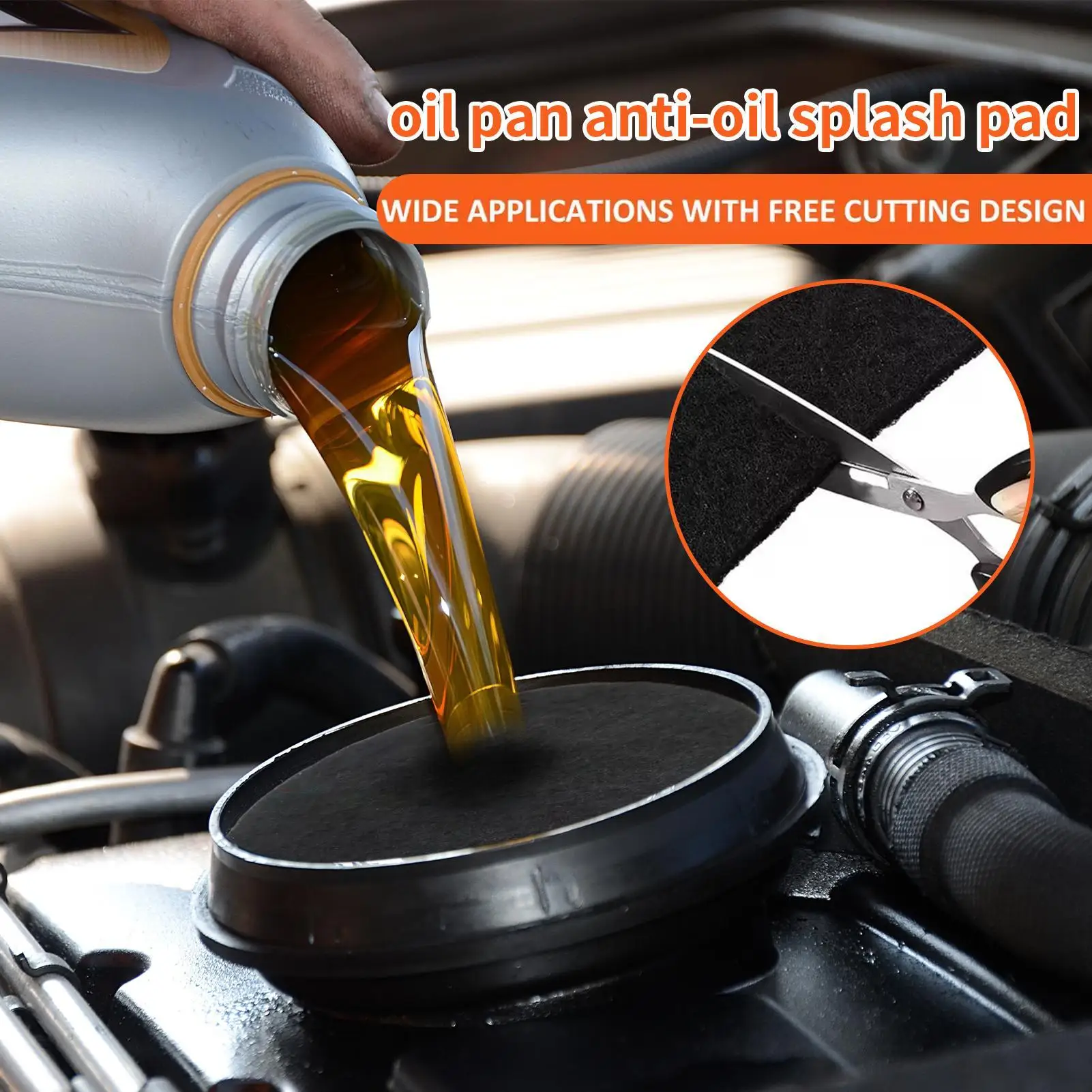 

Oil Drain Splash Pad Drip Catcher Pan Round Splash Pad Highly Absorbent Floor Protector Under Car Oil Spill Mat For Repair Work